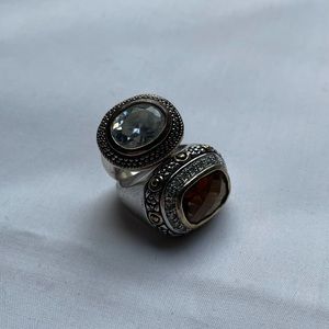 Sterling Silver Stone Ring Set